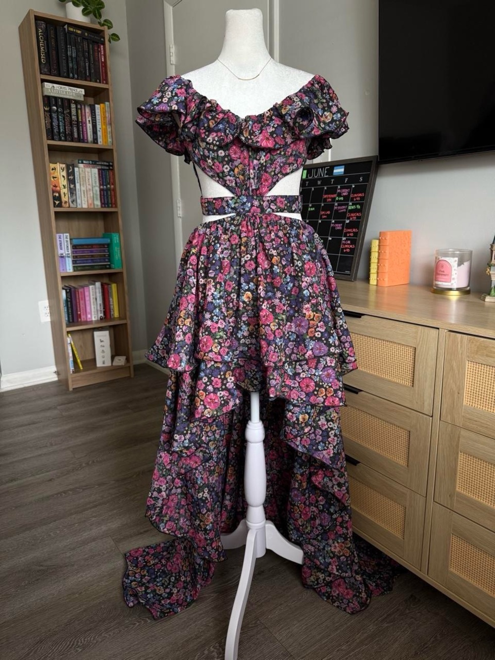by egreis floral high low maxi dress
